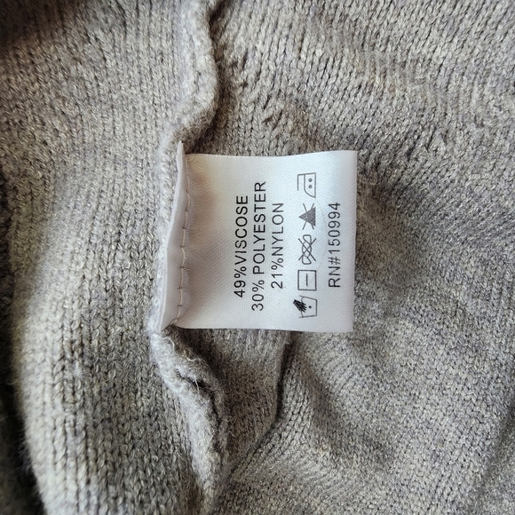 Belldini Heather Gray Turtleneck Long sleeve Women's  Sweater Size M - Picture 4 of 7